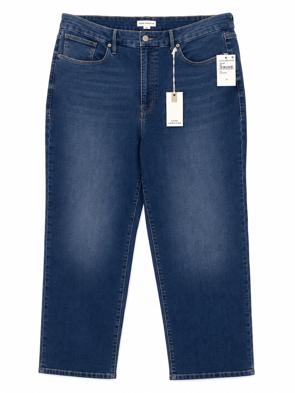 Good American Good Straight Compression Jeans Indigo271 Size 22 NWT